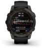Умные часы Garmin Fenix 7 Sapphire Solar, Титановый черный с черным ремешком