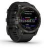 Умные часы Garmin Fenix 7 Sapphire Solar, Титановый черный с черным ремешком