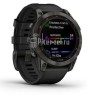 Умные часы Garmin Fenix 7S Sapphire Solar, титановый угольно-серый с черным ремешком