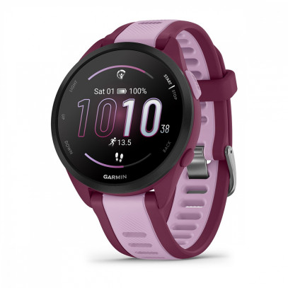 Умные часы Garmin Forerunner 165 Music лиловый c малиновым ремешком